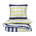 Parure de lit 140x200cm imprime bleu housse de couette + 1 taie d'oreiller 60x60 cm microjunior tex ...