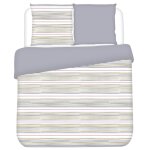 Parure de lit 240x220 cm blanc imprim� 100% coton housse de couette + 2 taies d'oreiller 65x65 cm spring ...