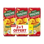 P�tes coquillettes cuisson rapide panzani - les 3 paquets de 500 g