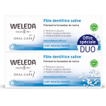 Pte dentifrice saline rduit plaque dentaire haleine frache et durable bio weleda - le lot de 2 tues ...