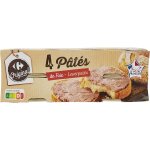Pt de foie carrefour original - les 4 boites de 80g