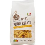 Pâtes penne rigate n°41 moule en bronze carrefour original - 500g e Pâtes penne rigate n°41 moule en bronze carrefour original - 500g e