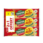Ptes spaghetti cuisson rapide panzani - les 3 paquets de 500 g