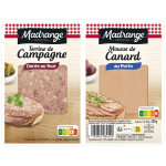 Pt terrine campagne / mousse canard madrange - les 2 terrines de 50 g