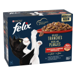 Pte pour chat adulte dlices tranchs en gele slection campagne felix - les 12 sachets de 80g