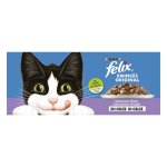 Pte pour chat adulte emincs en gele boeuf poulet saumon thon felix - les 12 sachets de 85g