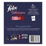 Pte pour chat adulte dlicieux duos en gele agneau poulet dinde foie felix - les 24 sachets de 85g ...