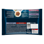 Pte pour chat adulte mini filets en sauce veau boeuf truite gibier lgumes perle gourmet - les 4 sachets ...