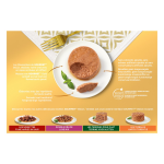 Pte pour chat adulte en mousse poulet lapin saumon rognons gold gourmet - les 12 botes de 85g