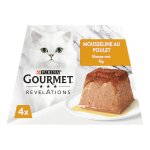 P�t�e pour chat adulte en mousse poulet napp�e sauce gourmet revelations gourmet - les 4 paquets de 57g ...