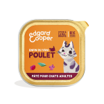 Pte pour chat adulte sans sucres ajouts poulet edgar & cooper - la bote de 85g