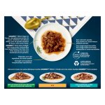 Pte pour chat adulte en sauce boeuf poulet saumon thon perle gourmet - les 12 sachats de 85g