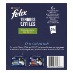 Pte pour chat adulte tendres effils en gele boeuf truite poulet saumon lgumes felix - les 24 sachets ...