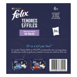 Pte pour chat adulte tendres effils en gele poulet boeuf thon saumon felix - les 24 sachets de 85g ...