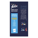 Pte pour chat adulte tendres effils en gele thon cabillaud saumon carrelet felix - les 12 sachets ...