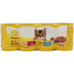 Pte pour chat junior en terrine volaille canard lapin boeuf vitalive carrefour companino - le lot de ...