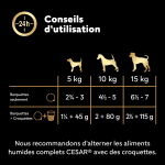 Pte pour chien adulte petit < 10kg sauce volaille boeuf dinde agneau les recettes de campagne cesar ...