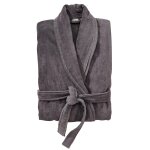 Peignoir adulte anthracite 100% coton l / xl tex home - le peignoir