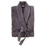 Peignoir adulte adulte anthracite 100% coton xxl / xxxl tex home - le peignoir