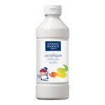 Peinture acrylique 500 ml - blanc lefranc bourgeois - la bouteille de 500 ml