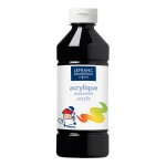 Peinture acrylique 500 ml - noir lefranc bourgeois - la bouteille de 500 ml