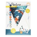 Peinture carpe par numro mtallique - 40x30 cm - l'unit