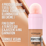 Fond de teint correcteur liquide teinte clair l�ger (00) 4 - in - 1 perfector maybelline new york - le ...