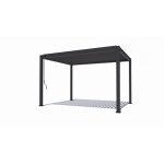 Pergola bioclimatique autoportante 4x3m  lames orientables gris anthracite baena - le pergola