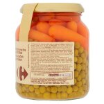 Petits pois trs fins jeunes carottes bio carrefour bio - le pot de 220g