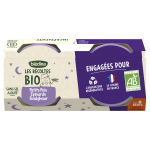Plat bb du soir ds 8 mois petits pois pinards boulghour les rcoltes bio bledina - les 2 pots de ...
