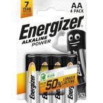 Piles alcaline lr6 - aa 1, 5v power energizer - le lot de 4 piles
