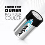Piles alcaline lr20 - d 1, 5v energizer - le lot de 2 piles