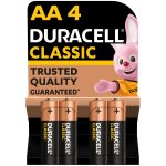 Piles alcaline lr6 - aa 1, 5v classic duracell - le lot de 4 piles