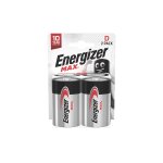 Piles alcaline lr20 - d 1, 5v max energizer - le pack de 2
