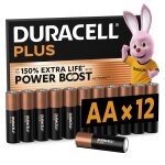 Pile alcaline plus powerboost aa / lr06 - le lot de 12 duracell - le lot de 12