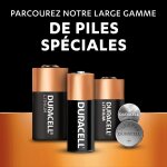 Piles bouton lr44 1, 5v duracell - le lot de 2 piles