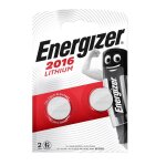 Piles bouton cr2016 3v energizer - le pack de 2