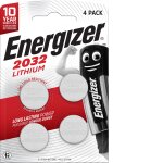Piles bouton cr2032 3v energizer - le lot de 4 piles