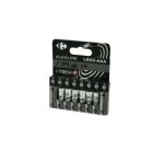 Piles alcaline lr03 - aaa 1, 5v classique carrefour - le lot de 8 piles