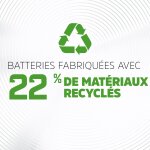 Piles rechargeables aaa / hr3 800mah accu extreme energizer - le lot de 4 piles