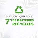 Piles rechargeables universal aa / hr6 1300mah energizer - le lot de 4 piles