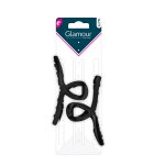 Pinces � cheveux boucl�e noire glamour style - les 2 pinces