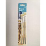 Pinceau brosses plat  peinture n8 - n10 - n12 carrefour - le lot de 3 pinceaux