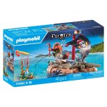 Pirate avec radeau flottant et trsor playmobil - la boite