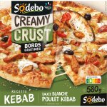 Pizza crust poulet kebab sauce blanche sodebo - la pizza de 580 g