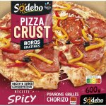 Pizza crust spicy chorizo poivrons grills sodebo - la pizza de 600 g