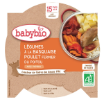 Plat bébé dès 15 mois poulet basquaise bio babybio - l'assiette de 260 g Plat bébé dès 15 mois poulet basquaise bio babybio - l'assiette de 260 g
