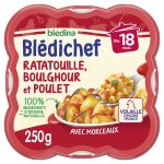 Plat bébé dès 18 mois ratatouille boulghour et poulet blédichef bledina - l'assiette de 250g Plat bébé dès 18 mois ratatouille boulghour et poulet blédichef bledina - l'assiette de 250g