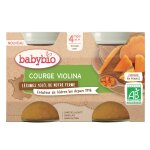 Plat bb ds 4 mois courge violina de notre ferme bio babybio babybio - le lot de 2 pots de 130g
