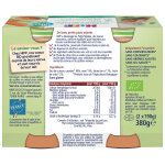 Plat bb ds 6 mois pole de carottes riz veau bio petits mijots hipp hipp biologique - les 2 pots ...
